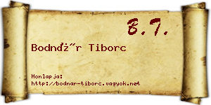 Bodnár Tiborc névjegykártya